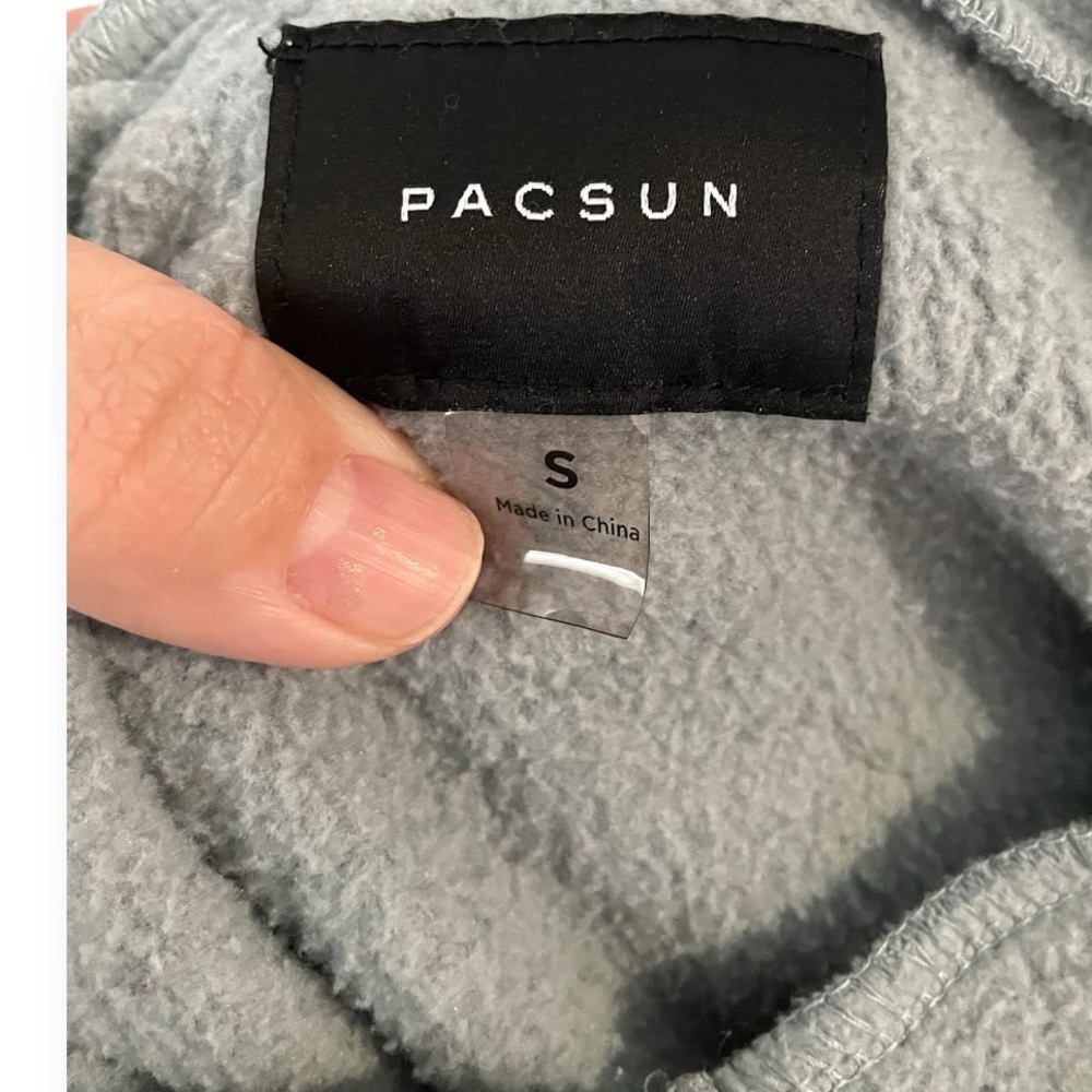 PAC Sun Forever Puff Hoodie In Steel Blue Men’s Small casual pullover sweatshirt - Picture 5 of 6